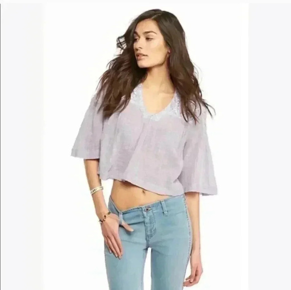 Free People Carry Me Away Blouse - Picture 1 of 7